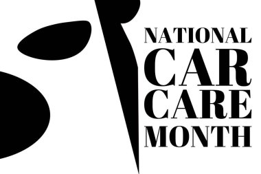 Nisan, Ulusal Araba Bakımı Ayı 'dır. Tatil konsepti. Arkaplan, afiş, kart, yazılı poster şablonu. Vektör EPS10 illüstrasyonu.