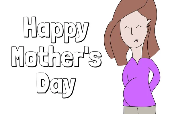 Happy Mothers Day. Ferienkonzept. Vorlage für Hintergrund, Banner, Karte, Plakat mit Textinschrift. Vektor EPS10 Abbildung. — Stockvektor
