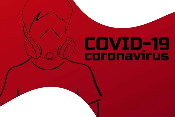 Novel coronavirus disease COVID-19, Wuhan coronavirus atau 2019-nCoV acute respiratory disease. Templat untuk latar belakang, spanduk, poster dengan tulisan teks. Ilustrasi Vektor EPS10. - Stok Vektor