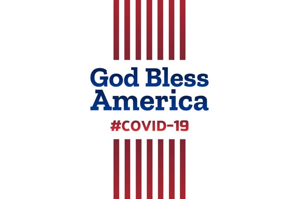 Patriotic Inspirational Positive Quote Novel Coronavirus Covid United States America — Stock Vector