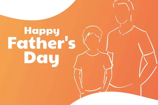 Happy Fathers Day. Holiday concept. Template for background, banner, card, poster with text inscription. Vector EPS10 illustration.