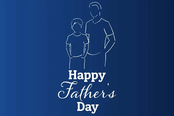 Happy Fathers Day. Holiday concept. Template for background, banner, card, poster with text inscription. Vector EPS10 illustration.