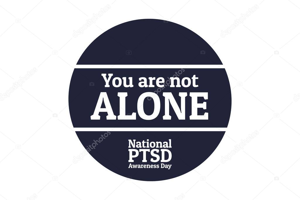 National PTSD Awareness Day concept. June 27. Template for background, banner, card, poster with text inscription. Vector EPS10 illustration.
