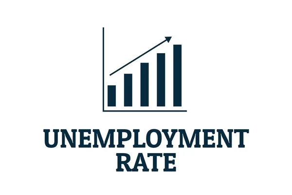 Il concetto di disoccupazione. Modello per sfondo, banner, poster con iscrizione di testo. Illustrazione vettoriale EPS10 . — Vettoriale Stock