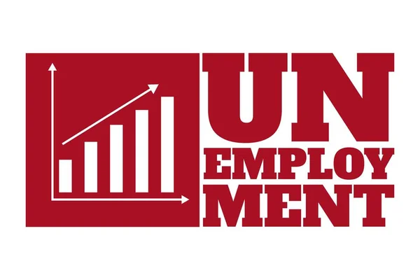 Il concetto di disoccupazione. Modello per sfondo, banner, poster con iscrizione di testo. Illustrazione vettoriale EPS10 . — Vettoriale Stock