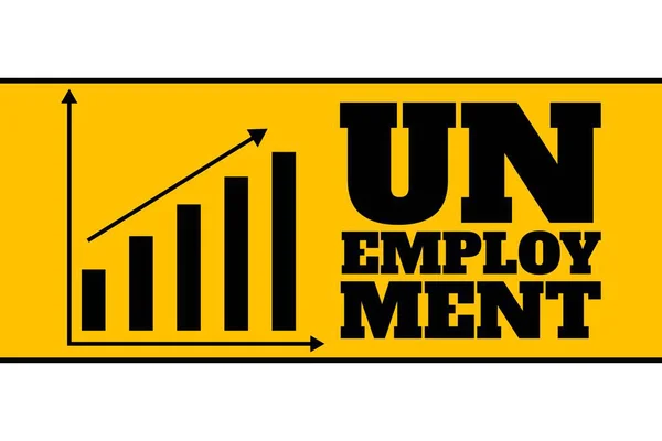 Concept de chômage. Modèle pour fond, bannière, affiche avec inscription texte. Illustration vectorielle EPS10 . — Image vectorielle
