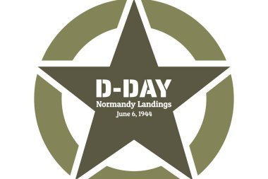 Çıkartma günü. Normandiya çıkartma konsepti. Arkaplan, afiş, kart, yazılı poster şablonu. Vektör EPS10 illüstrasyonu.