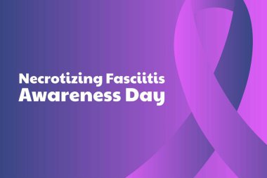 Nekrotizan Fasciitis Farkındalık Günü konsepti. 31 Mayıs. Arkaplan, afiş, kart, yazılı poster şablonu. Vektör EPS10 illüstrasyonu