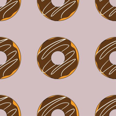 Çöreklerle kusursuz desen. Arkaplan, afiş, kart, poster için şablon. Vektör EPS10 illüstrasyonu