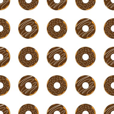 Çöreklerle kusursuz desen. Arkaplan, afiş, kart, poster için şablon. Vektör EPS10 illüstrasyonu