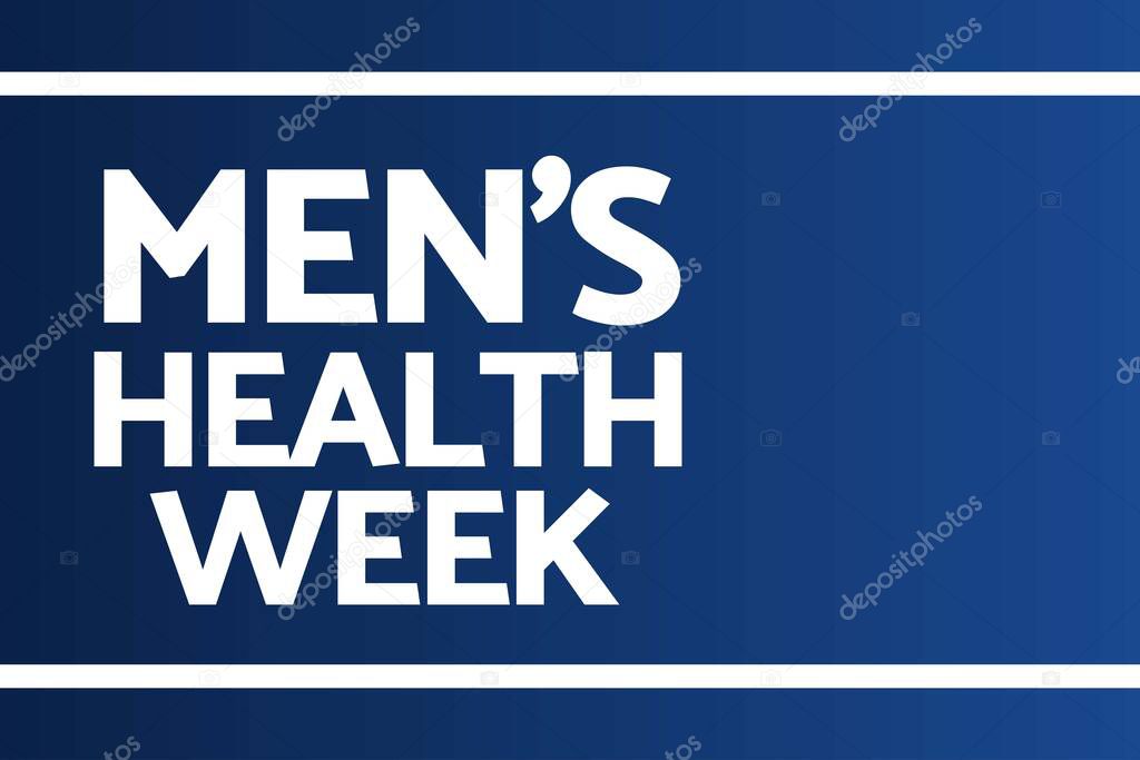 Mens Health Week. Holiday concept. Template for background, banner, card, poster with text inscription. Vector EPS10 illustration