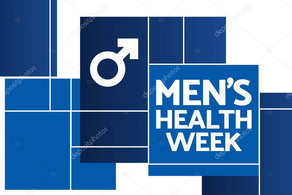 Mens Health Week. Holiday concept. Template for background, banner, card, poster with text inscription. Vector EPS10 illustration