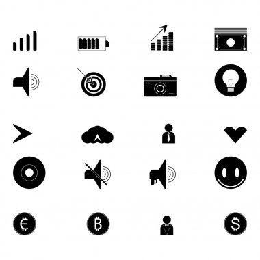 Teknoloji simgeler kümesi. Icon collection web tasarımı için.