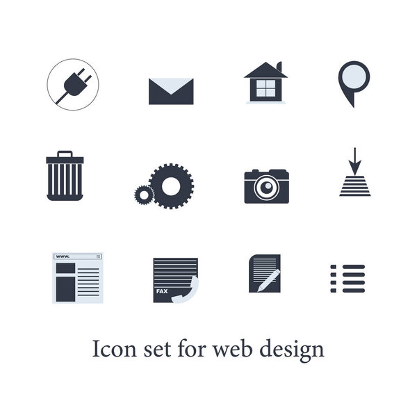 Icon set for web design. Collection mix icons.