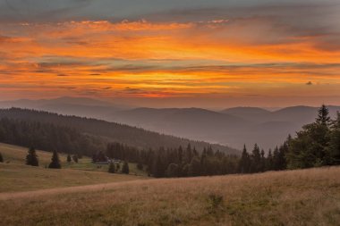 Beskid Zywiecki dağlar - Polonya Karpatlar 
