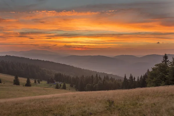 Beskid Zywiecki Mountains - Polónia Cárpatos — Fotografia de Stock