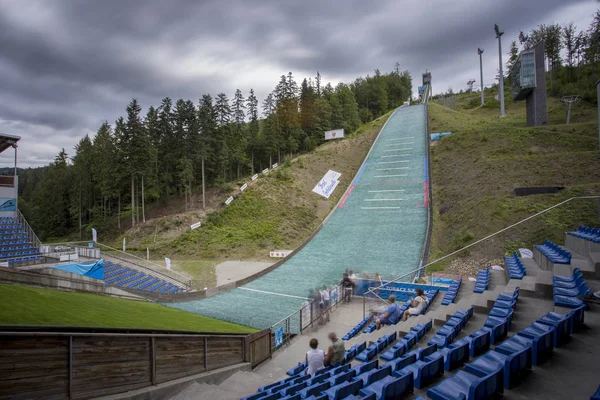 Beskid Slaski dağlar - Polonya Karpatlar - Kayak atlama Wisla