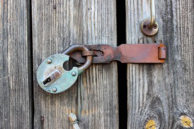 Vintage kilitli kapılar