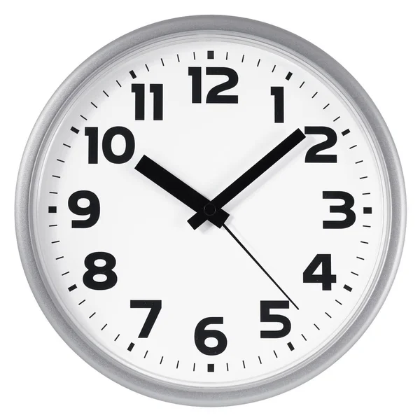 Silver round wall clock — Stock Photo, Image