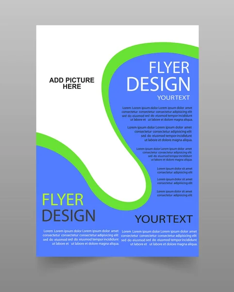 Flyer Design Template Vektor. Broschüre Bericht Wirtschaftsmagazin Poster. kann für Veröffentlichung, Druck und Präsentation verwendet werden. Vektor. Folge 10 — Stockvektor