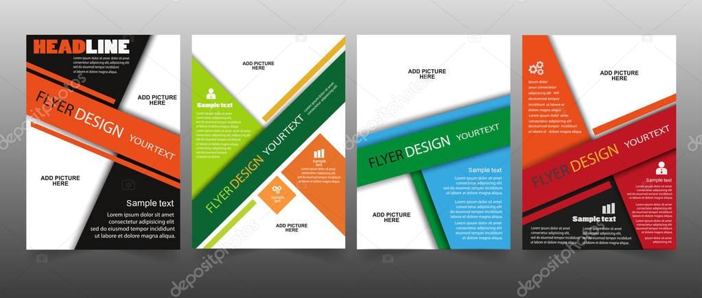 Set of Flyer design. Vector business Eps 10