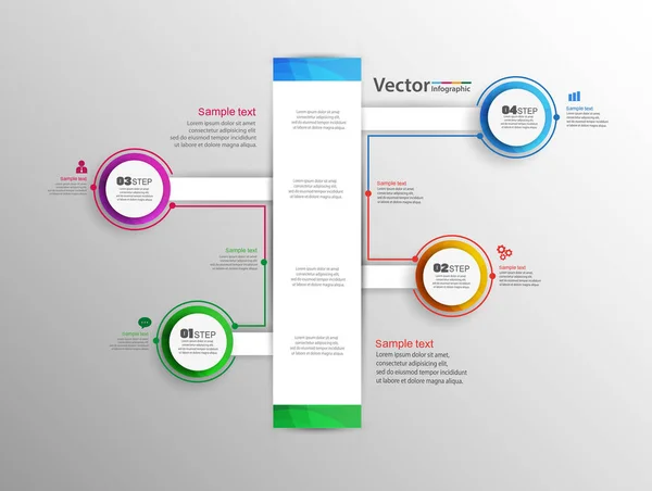 Résumé Conception infographique. L'illustration vectorielle peut être utilisée pour la mise en page du flux de travail, le diagramme, les options de nombre, la conception Web. Eps 10 — Image vectorielle