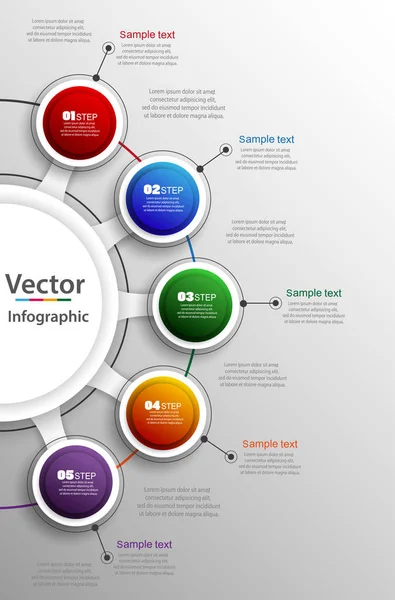 Soyut infographics seçenekleri Şablon 5 adım ile numara. Kullanılabilir iş akışı düzeni, diyagram, iş adım seçenekleri, banner, web tasarım için. Vektör eps 10