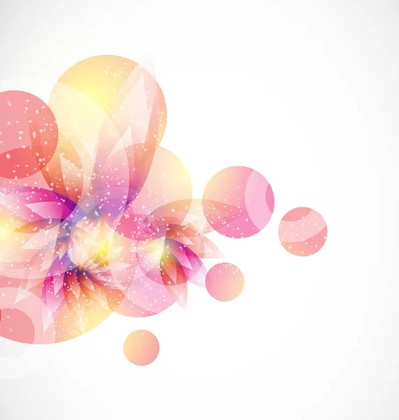 Blommig vektor abstrakt bakgrund. Färgglada blommor och blad. EPS-10 — Stock vektor