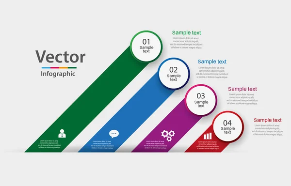 Negocio moderno elementos de infografía opciones banner. Diseño abstracto para marketing y publicidad de diseño de sitios web. Ilustración vectorial. Eps 10 — Vector de stock