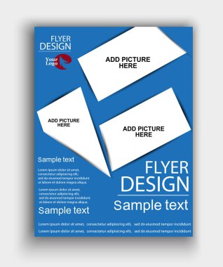 Üç doğa vektör afiş çiçek elemanları ile ayarlayın ve metin için yer