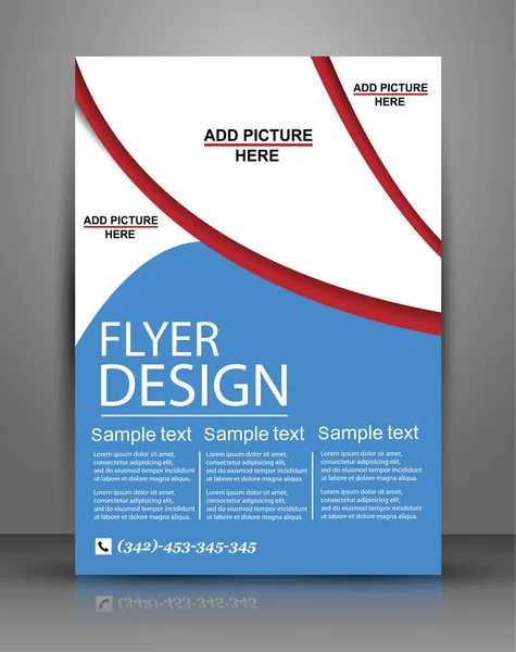 Brochura Design - Flyer Template Vector. A4 —  Vetores de Stock