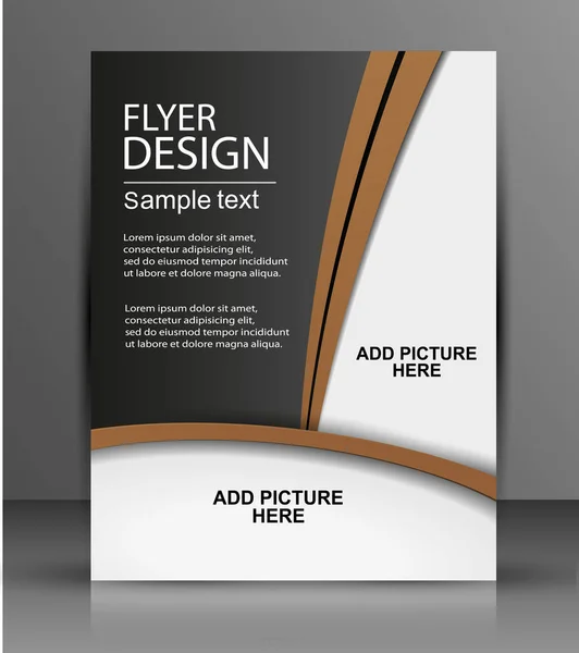 Business flyer template or corporate banner design, for publishing, print and presentation — Stock Vector