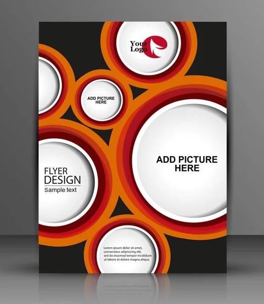 Φέιγ βολάν ή κάλυψη σχεδιασμός - επιχειρηματικό φορέα για δημοσίευση, εκτύπωσης και την παρουσίαση. eps10 — Διανυσματικό Αρχείο