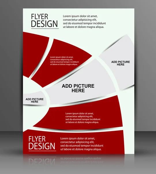 Rode flyer - business cover — Stockvector