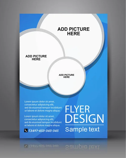 Business flyer, brochure vector template — Stock Vector