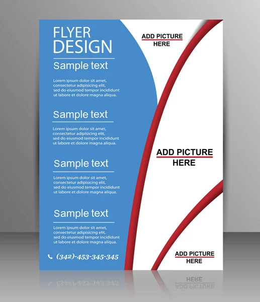Broşür tasarımı - Flyer şablonu vektör — Stok Vektör