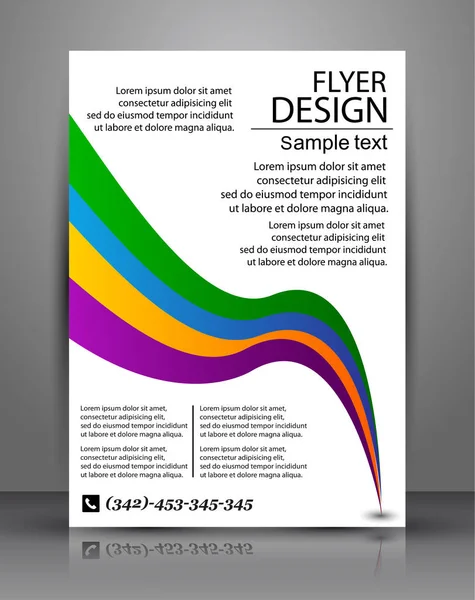 Vektör tasarım renkli el ilanı, Dergi kapağı, poster şablonu. A4 — Stok Vektör