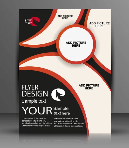 Abstract Vector Flyer Design - Business — Vettoriale Stock