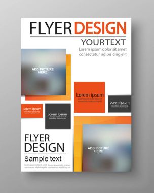 Siyah ve turuncu el ilanı tasarım arka plan soyut. Broşür şablonu. Kullanılabilir Dergi kapağı, iş mockup, eğitim, tanıtım, rapor için. Vektör eps 10.