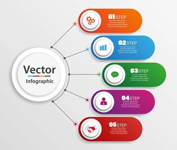 Vector Diseño Infografías Línea Tiempo Los Iconos Marketing Pueden Utilizar — Archivo Imágenes Vectoriales