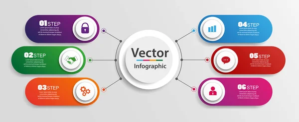 Vectorul Proiectare Infografiei Cronologice Pictogramele Marketing Pot Utilizate Pentru Aspectul — Vector de stoc