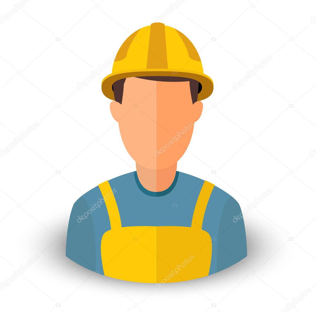 Vector avatar of the builder