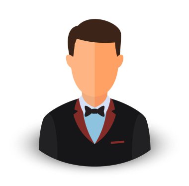 Vektör avatar bir garsona. EPS 10