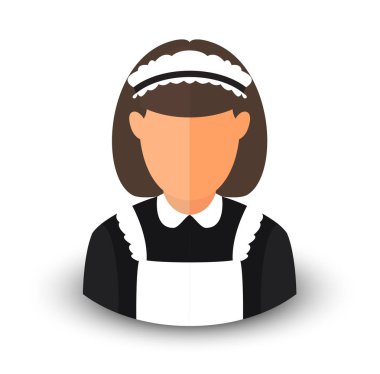 Vektör avatar bir hizmetçi. EPS 10