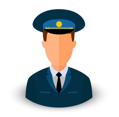 Vektör avatar bir pilotsun. EPS 10