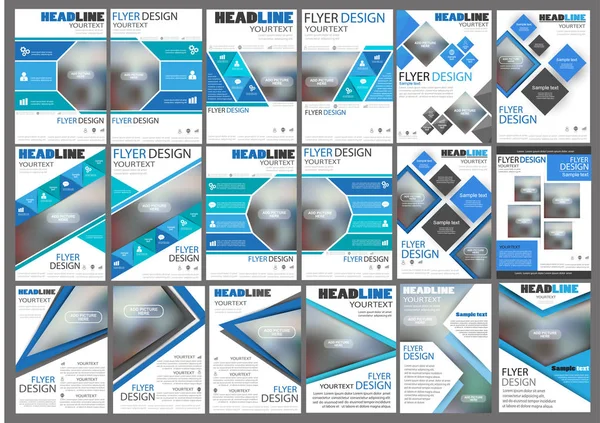 Üzleti Prospektus Szórólap Sablonok Nagy Gyűjteménye Lehet Használni Kiadói Nyomtatás — Stock Vector