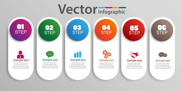 Infografik Design Vektor Und Marketing Symbole Können Für Workflow Layout — Stockvektor