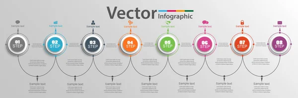 Vektorkreis Infografik Vorlage Für Diagramm Grafik Präsentation Und Diagramm Geschäftskonzept — Stockvektor