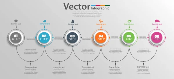 Vektorkreis Infografik Vorlage Für Diagramm Grafik Präsentation Und Diagramm Geschäftskonzept — Stockvektor