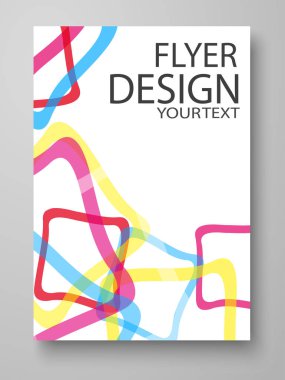 Soyut broşür tasarımı. El ilanı tasarımı iş vektör şablonu. Kullanılabilir Dergi kapağı, eğitim, tanıtım, rapor için. EPS 10